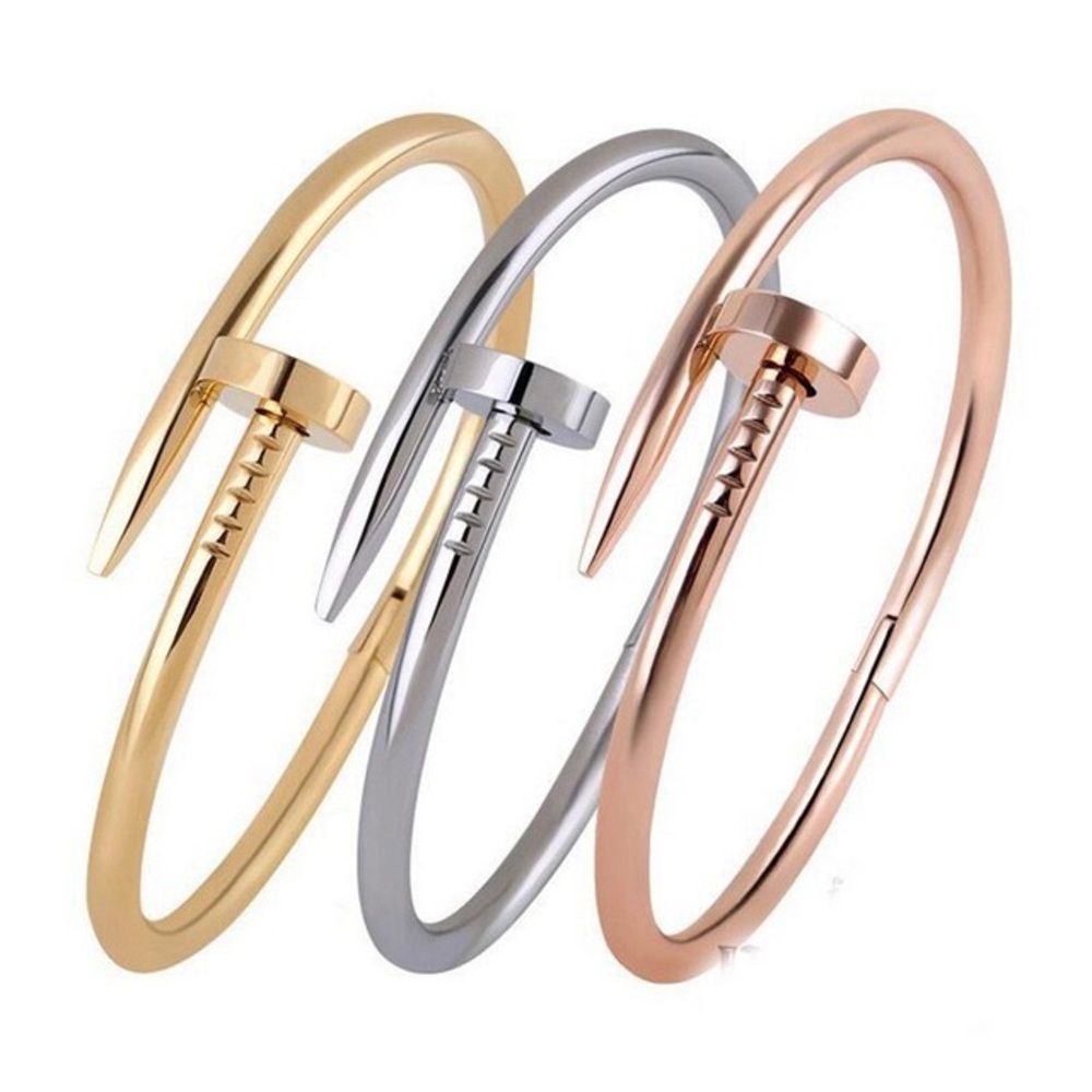 One left! Silver Stainless Nail Head Bracelet